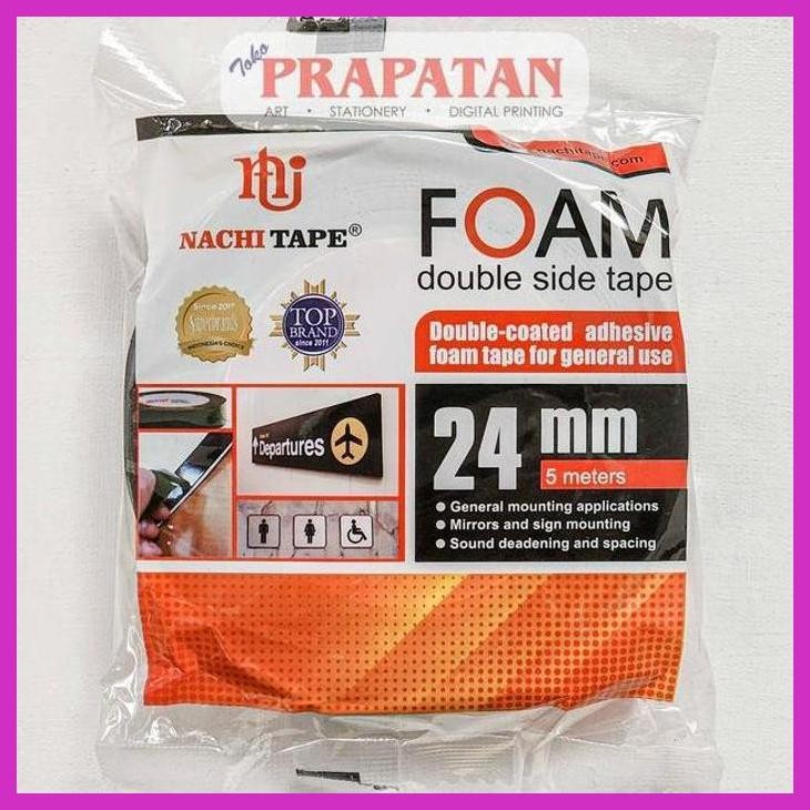 

( SEKOLAH / LUKIS ) SALE NACHI FOAM DOUBLE TAPE 24MM X 5M / ISOLASI DOUBLE TAPE (SENI / MENGGAMBAR / ART / KERAJINAN ) SIAP KIRIM