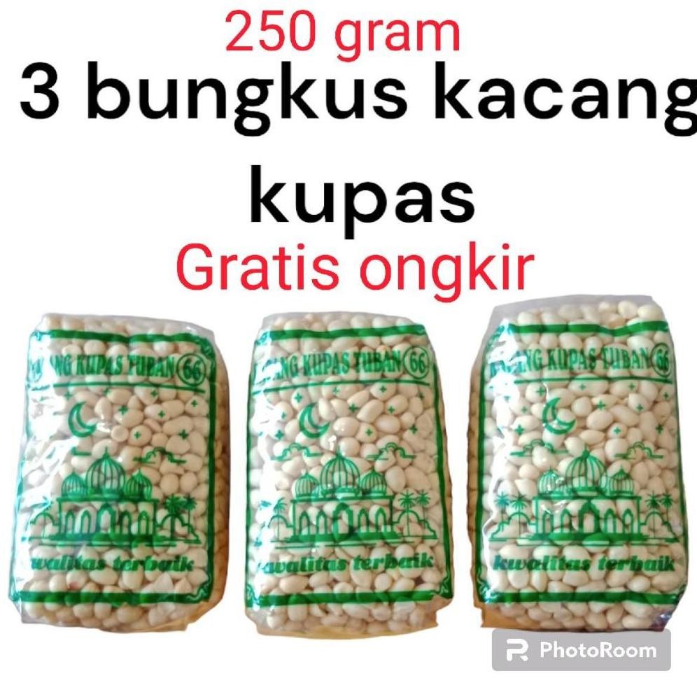 

TW39 Sale! DISKON 3 Pack Kacang Kupas | Kacang Tanah Mentah Kupas 250 GRAM/ BUNGKUS Premium Hemat