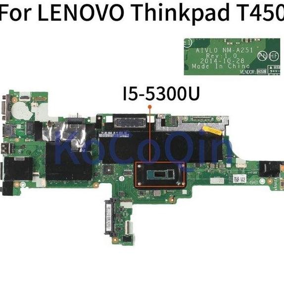 Motherboard Lenovo T450 Core I5 Mainboard Lenovo T450 New Stok