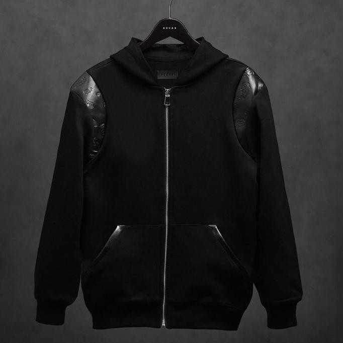 Rucas Zip Hoodie Edition - Embossed Paisley Washed Hoodie V2 - Ultra Stitch Leather Bone Hoodie - Ru