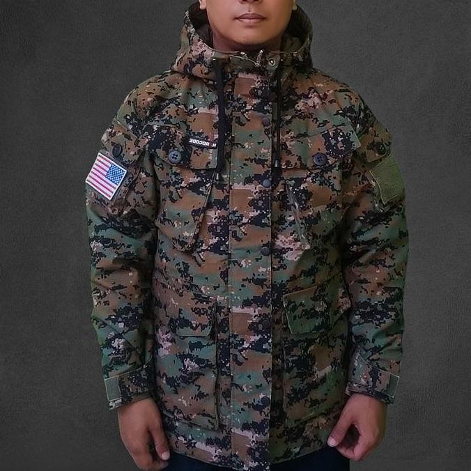 Jaket Parka Army Usa Marpat Woodland Co