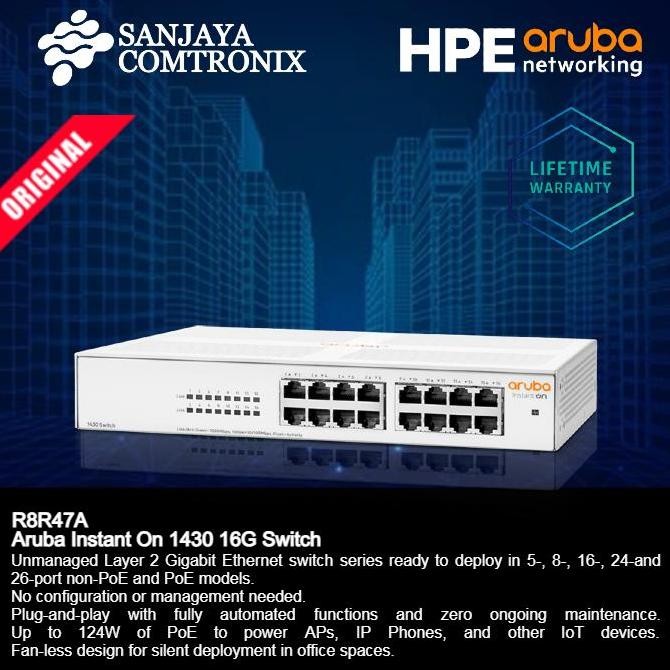 Aruba R8R47A Instant On 1430 16G Switch New Stok