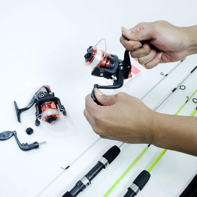 2 Full Set Alat Pancing Joran Sambung Lengkap Joran 120-150 Cm Tas Shimano Reel 5BB Lengkap Isi 2 Se