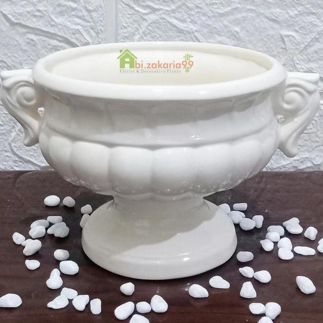 VAS BUNGA/POT KERAMIK BAMBU HOKI