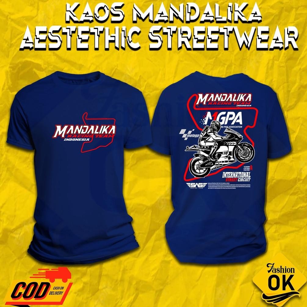 Promo Kaos Mandalika Racing Team Original T-Shirt Sirkuit Mandalika International Kaos Moto Gp Manda