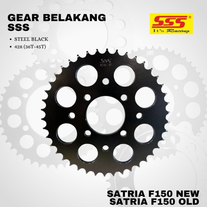 Gear Gir Satria Fu F150 New Sss 428 36 - 45 Steel Black #Gratisongkir #Sale #Discount