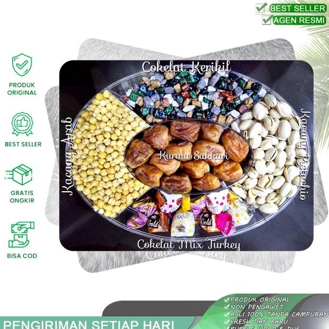 

paket mix sweet kurma sukkari kacang almond pistachio kismis termurah