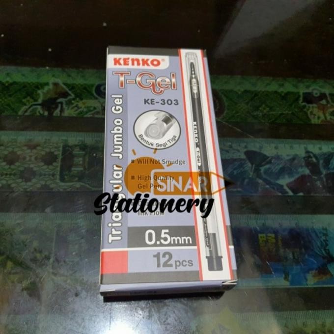 

Produk Baru!! Pulpen kenko tgel ke303 hitam 0.5mm1pak isi 12pc