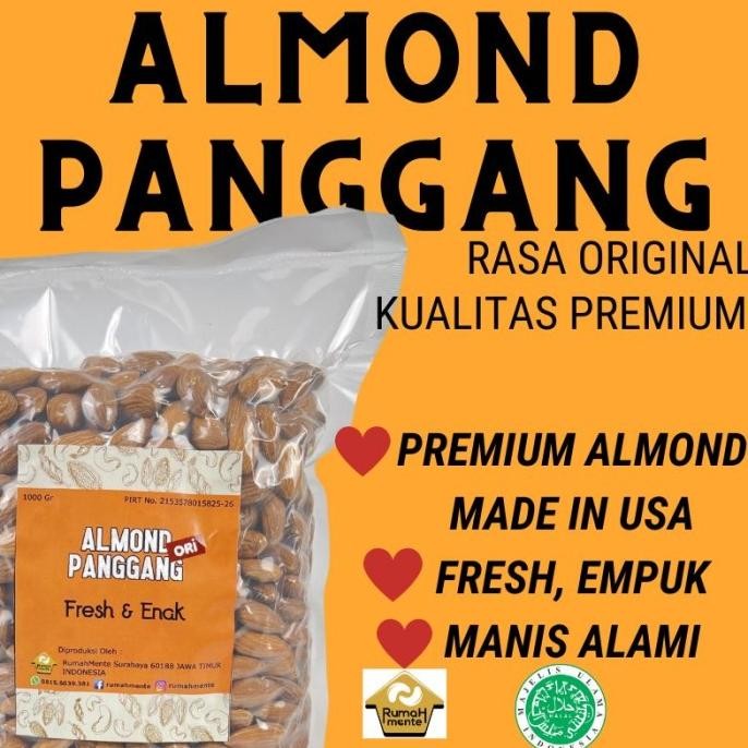 

kacang almond panggang 90gr almond roasted termurah