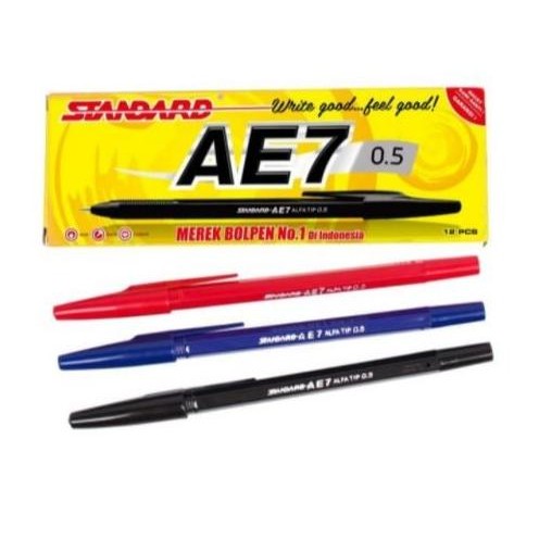 

Produk Baru!! Pulpen Standar AE7 Biru Merah & Hitam/pack