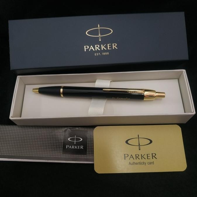

Produk Baru!! pulpen mewah Parker original black gold gratis Grafir nama
