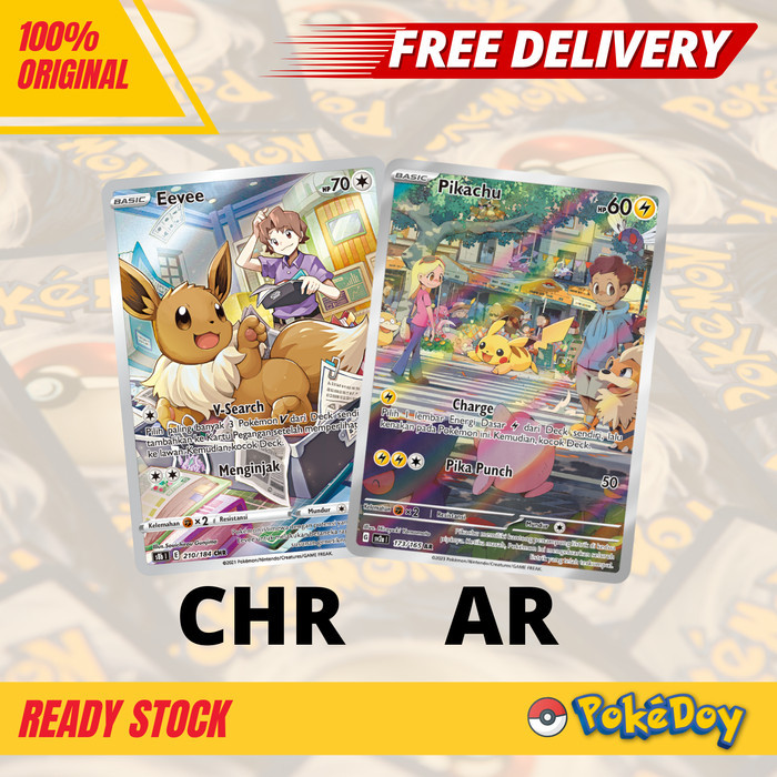 Kartu Pokemon Indonesia TCG Card AR CHR Character Rare Secret Ultra Art Rare Random Brewek Mainan