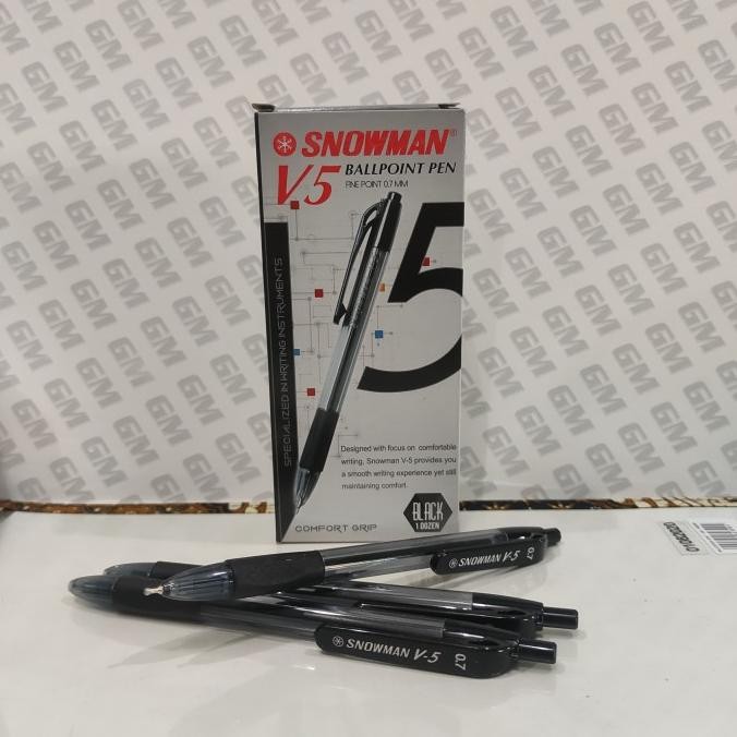 

Produk Baru!! Pulpen Snowman V5 0.7 hitam 1 lusin (12 pcs)