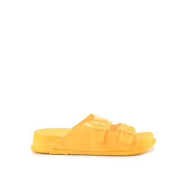 Hush Puppies Sandal Wanita Peyton Double Buckle In Yellow