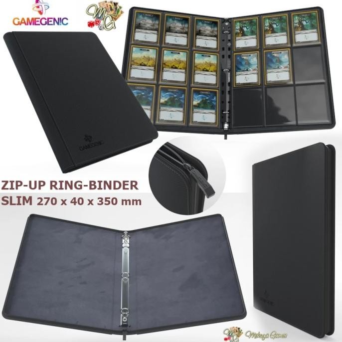 

sale! gamegenic zip-up ring-binder slim ordner 3-ring a4 zipper binder