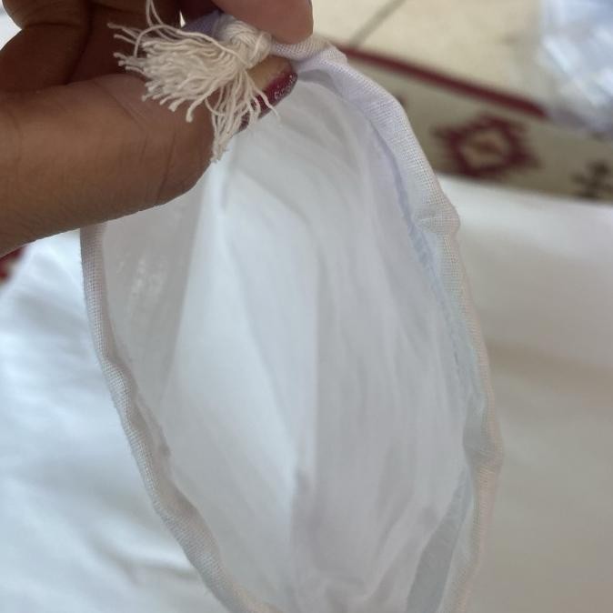 

kain saringan serut ukuran 14x24(kain saringan kedelai almond kopi tea termurah