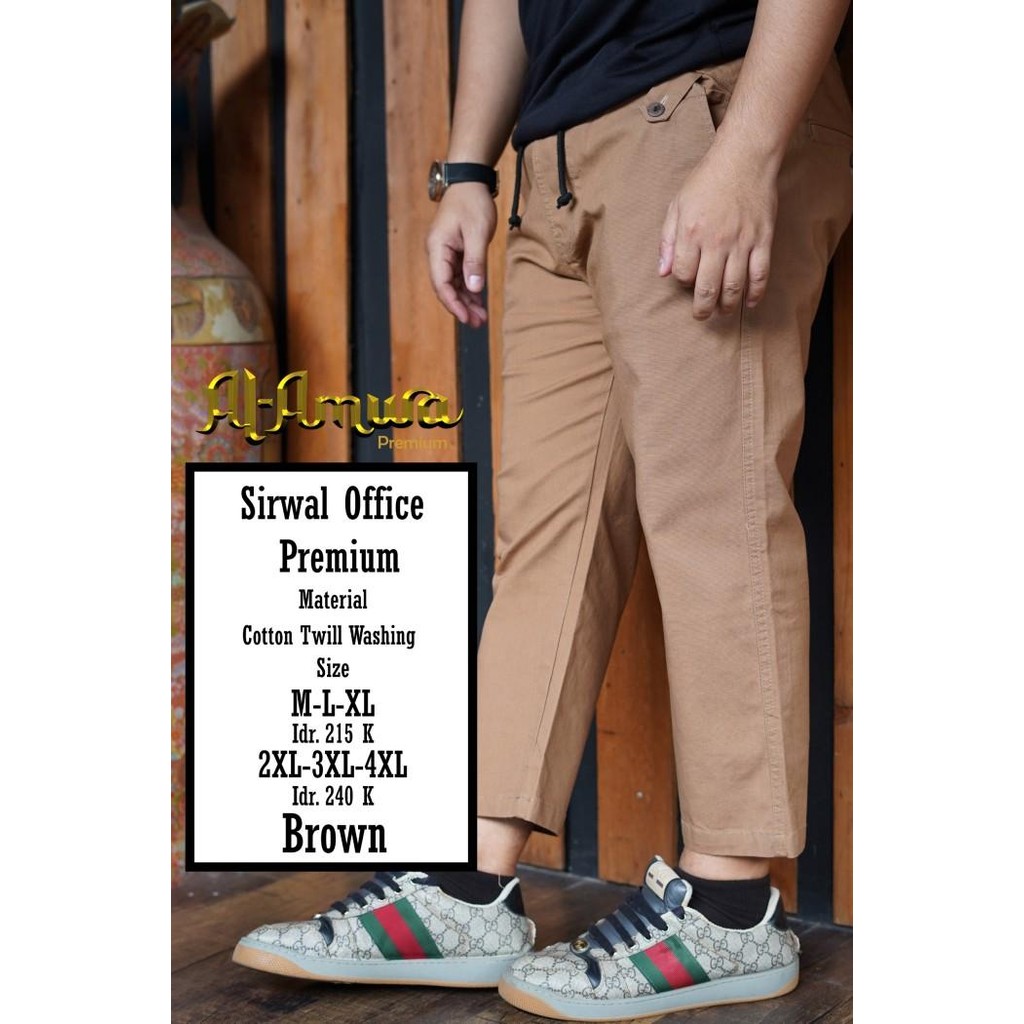 New 100% Originalll Celana Sirwal Pria Premium Al Amwa Katun Twill Washing Termurah Best Quality Asl