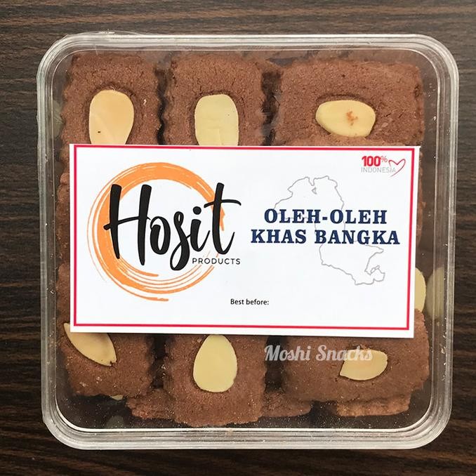 

cookies cokelat almond hosit bangka / kue coklat choco almond cookies termurah