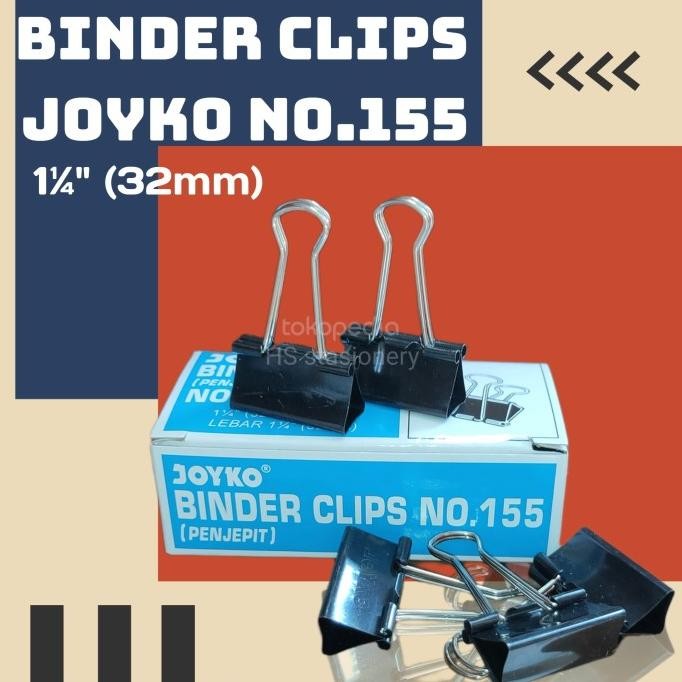 

sale! binder clips joyko no.155/ penjepit