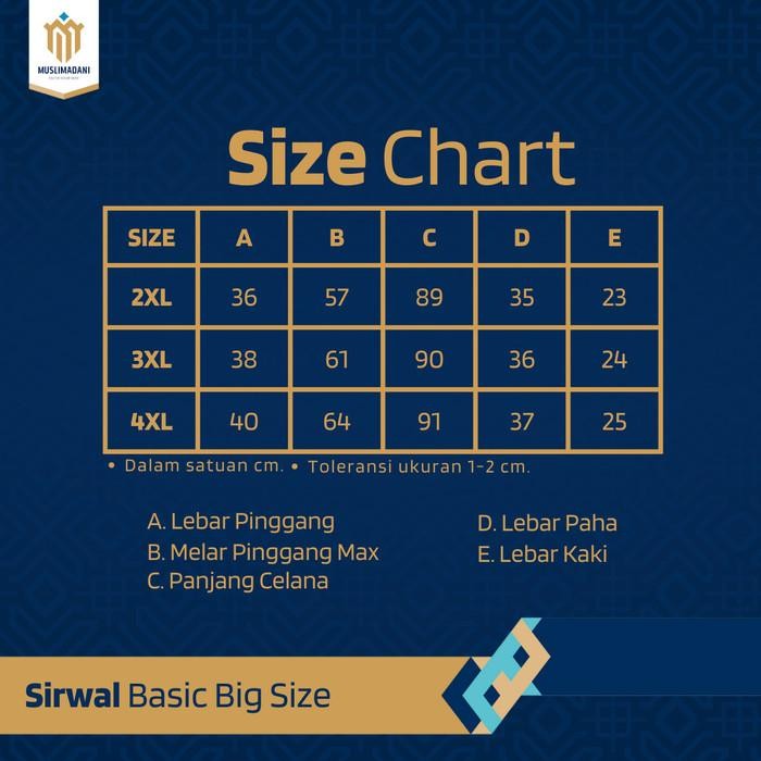 New 100% Originalll Celana Sirwal Shafwan Big Size Muslimadani Sirwal Jumbo-Katun Twill Terlaris Bes