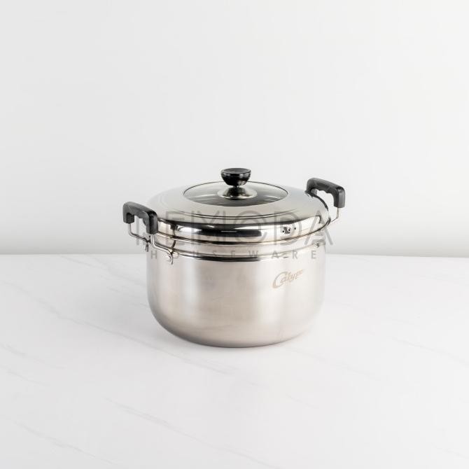 Siap Kirim Calypso Panci Sup + Steamer Set Stainless