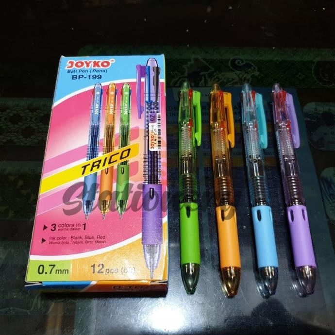 

Pulpen 3 Warna Trico Bp 199 Joyko 0.7 1Pak Isi 12Pc Stok Terbatas