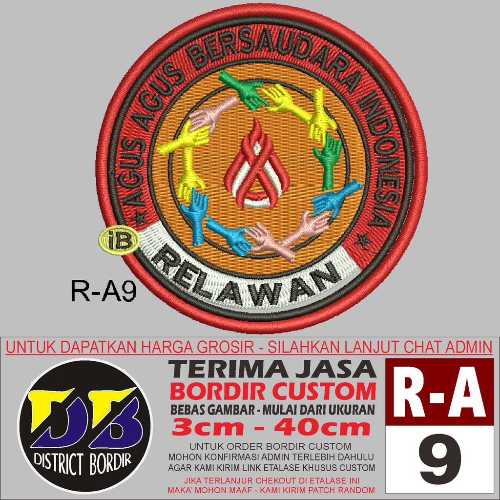 R-A9 LOGO AGUS AGUS BERSAUDARA DISTRICT BORDIR TESTIMONI