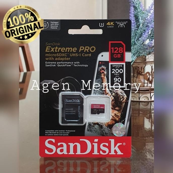 Sandisk 128 Gb Extreme Pro 170 Mb/S Micro Sdxc Card A2 U3 Uhs-1 V30