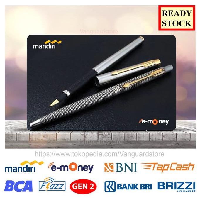 

Produk Baru!! E-money Kartu Etoll BNI BRI BCA MANDIRI Pulpen Pena Alat Tulis -1 SISI