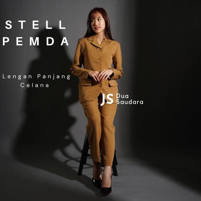 seragam pemda wanita / baju pns / baju khaki / seragam pns/ khaki wani MS