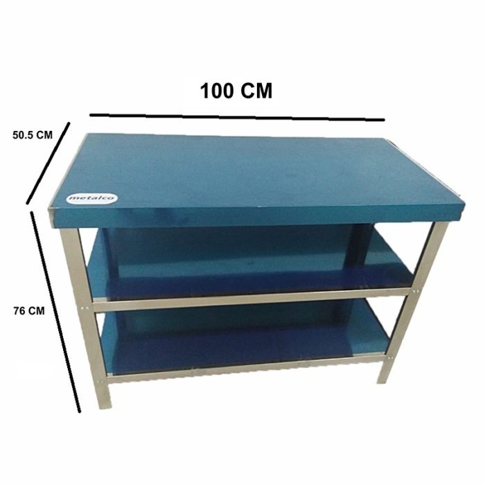 Meja Stainless Steel Dapur Kitchen Anti Karat Metalco