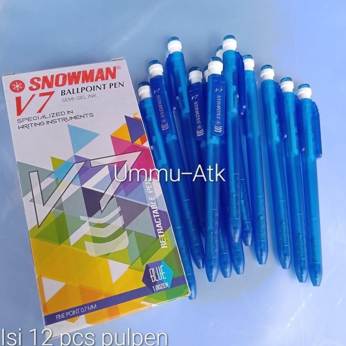 

Produk Baru!! SNOWMAN Pulpen V7 biru 0.7mm