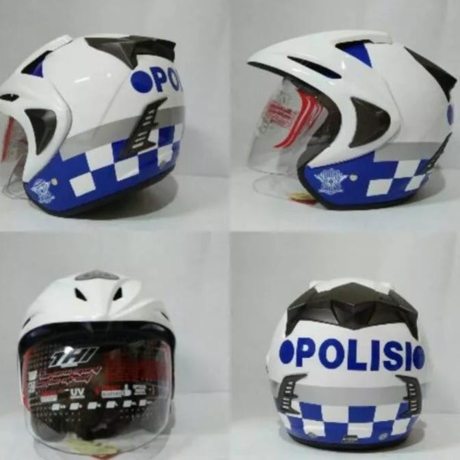 Helm Motor Polisi Lalu Lintas | Helm Motor Lantas | Helm Moto putih .
