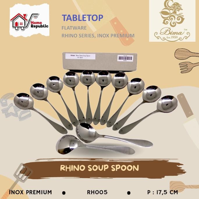 Bima Sendok Lauk Bima RHINO Series Soup Spoon 17,5 Cm RH005 Sendok