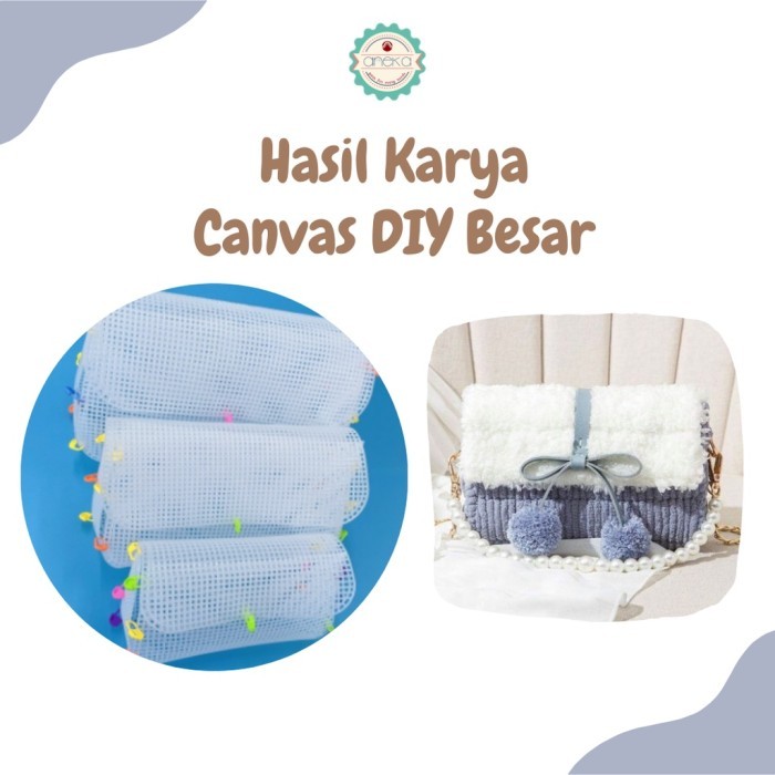 

AnekaBenang - Plastic Canvas / Kanvas Bentuk Tas Plastik DIY - Grid 3m