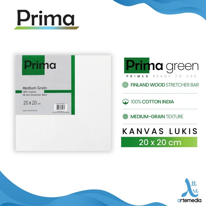 

TERLARIS! Kanvas Lukis Prima Green 20x20cm Cotton Canvas