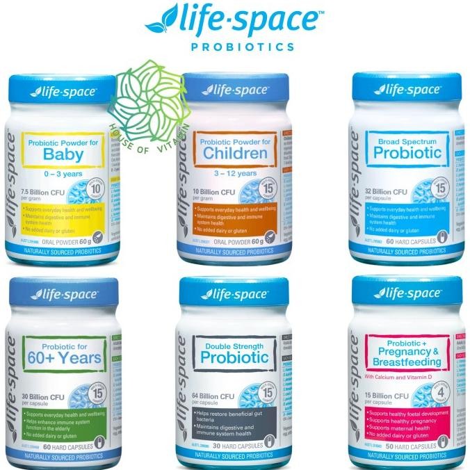 

BARU LIFE SPACE PROBIOTIC POWDER FOR INFANT BABY 60G BAYI / CHILDREN 60 G ANAK / BROAD SPECTRUM / DOUBLE STRENGTH 30 CAPSULES TRIPLE / 60+ YEAR PLUS YEARS PROBIOTICS / PREGNANCY & BREASTFEEDING 50 / LIFESPACE PROBIOTIK DIGESTIVE ENZYMES ENZYME / BOWEL