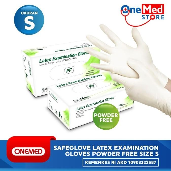 

BARU SARUNG TANGAN LATEX SAFEGLOVE EXAM POWDER FREE PF PUTIH - S