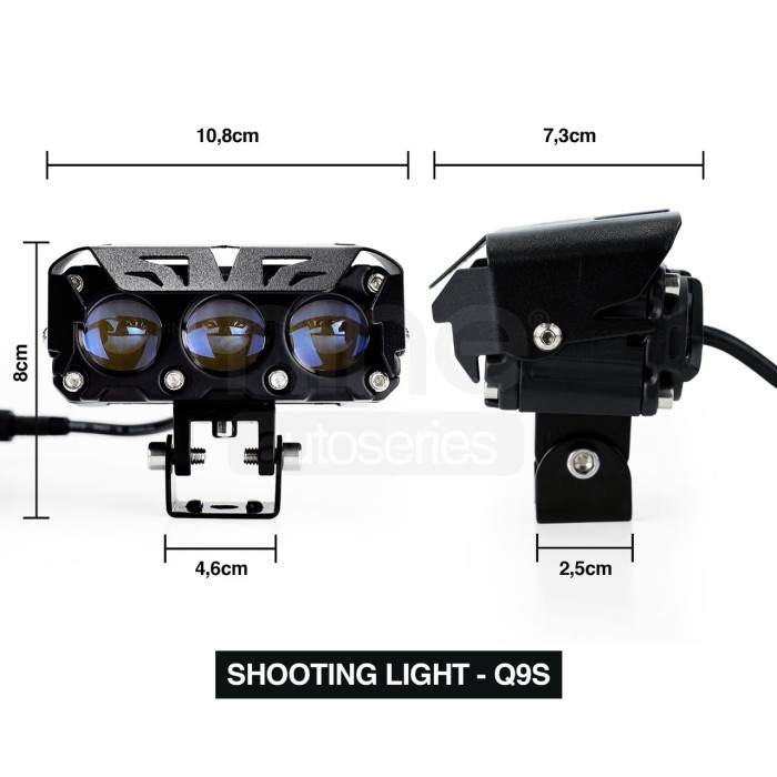 Terlaris Lampu Led Tembak Sorot Ori Luminos Q9S Laser Blue Lens