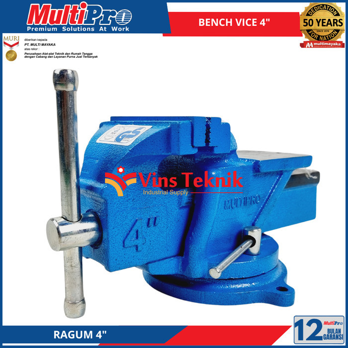 RAGUM MULTIPRO 4" BENCH VICE SWIVEL CATOK PARON MULTIPRO
