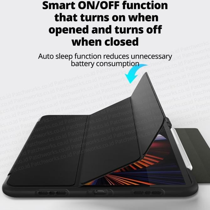 

Terlaris Patchworks Ipad Pro Solid Book Case Folio Anti Crack Tahan Banting Ready Stok
