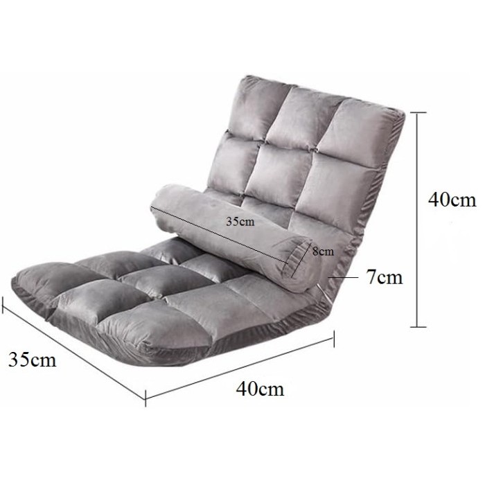 Ravnick Kursi Lipat Santai Lesehan Sandaran Sofa + Bantal Bean Bag Kursi Sofa Malas Dengan Bantal