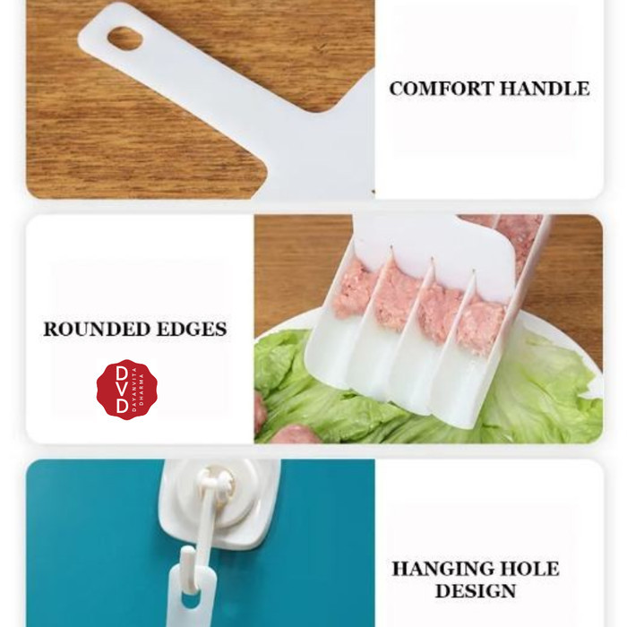 

Ravnick Alat Cetakan Bakso Model 4 Baris Plastik Cetakan Bakso Anti Lengket