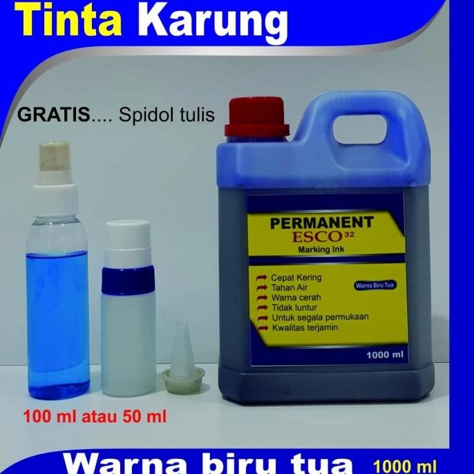 

Tinta karung esco / tinta spidol permanen biru tua Termurah