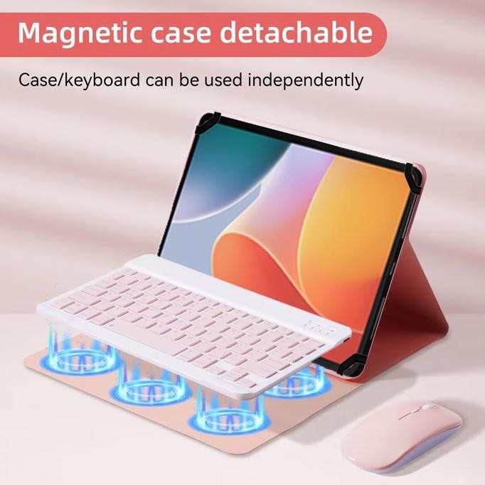 

Terlaris Nokia T21 T20 10.4 Inch Folio Case Non / Touchpad Keyboard Bluetooth Backlight Book Cover Slim Stand Leather Design Casing Smart Case Universal Flip Case Ready Stok