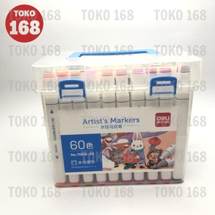 

Deli Sketch/Water-based Marker/Spidol Sketsa 70816 60 Warna (SET) Termurah
