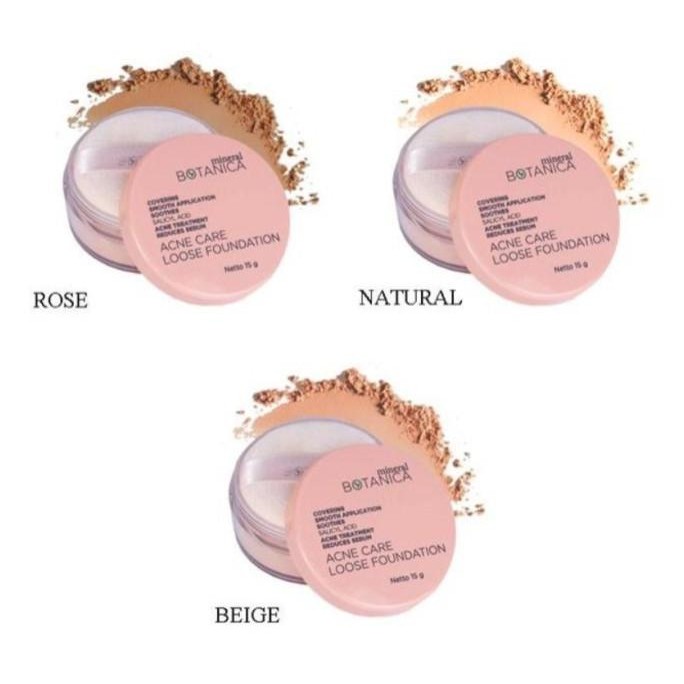 

BARU MINERAL BOTANICA ACNE LOOSE POWDER BEDAK TABUR FOUNDATION BPOM