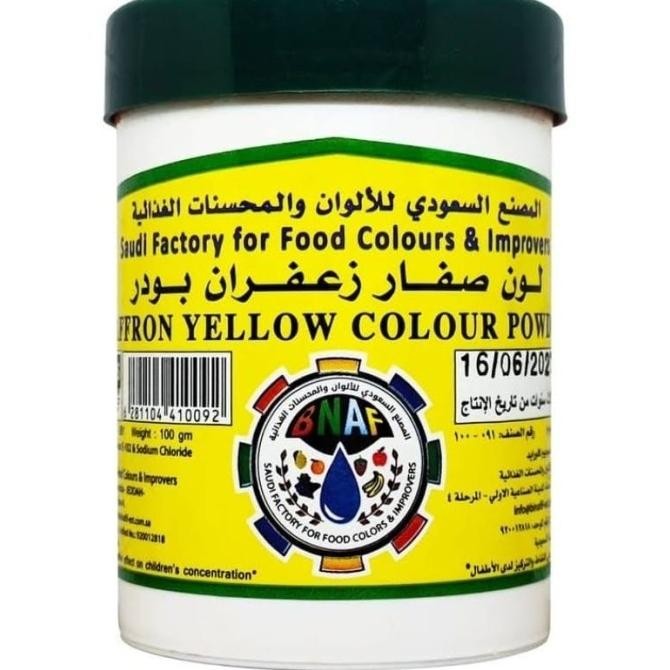

BARU SAFFRON YELLOW COLOUR POWDER BIN AFIF 100 GR