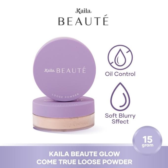 

BARU KAILA BEAUTE GLOW COME TRUE LOOSE POWDER - 15GR | BEDAK TABUR FLAWLESS