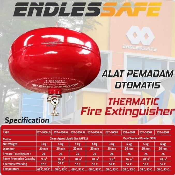 

BARU APAR THERMATIC 4KG POWDER / ALAT PEMADAM OTOMATIS GANTUNG PLAFON ATAP